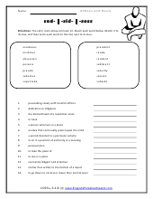 Greek And Latin Roots Worksheet 9th Grade