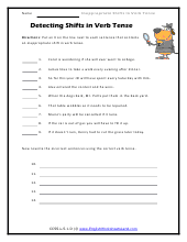 Inappropriate Shifts in Verb Tense Worksheets