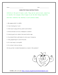Identifying Infinitives Preview