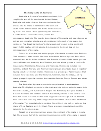 The Geography of Australia Preview