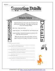 Supporting Details Worksheets