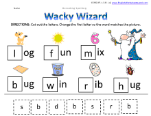 Wacky Wizard Preview Worksheet Preview