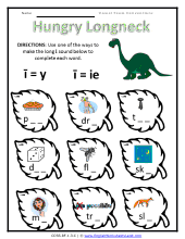 Hungry Longneck Preview Worksheet Preview