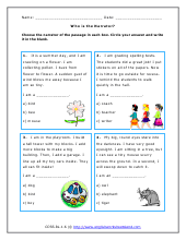 Find the Narrator Worksheet  Preview