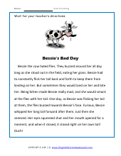 Bessie's Bad Day Worksheet Preview