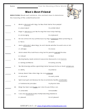 Man's Best Friend Worksheet Preview