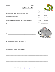 opinion writing worksheets