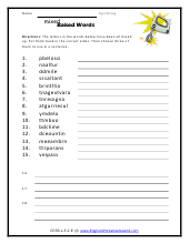 5th grade spelling worksheets