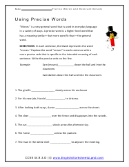 Using Precise Words Preview