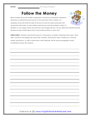 8th Grade Writing Prompts Worksheets