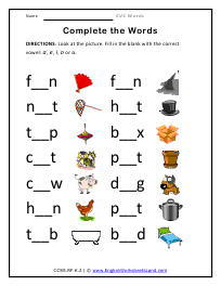 letter c for kindergarten worksheet Worksheets Words CVC