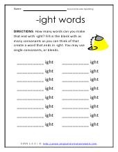 -ight words Preview