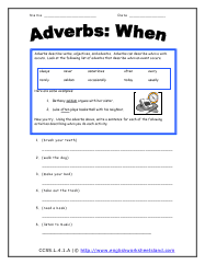 adverb worksheets