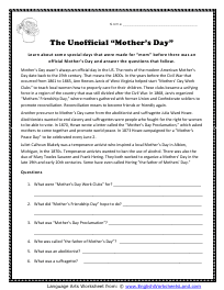 The Unofficial "Mother's Day" Preview