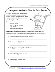 Irregular Verbs in Present Tense Preview