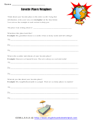 Metaphor Worksheets