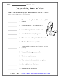 Point of View Worksheets
