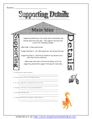 supporting details worksheets