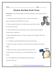 Choose the Best Verb Tense Preview